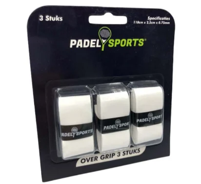 afbeelding van de witte overgrip voor padel van padel sports