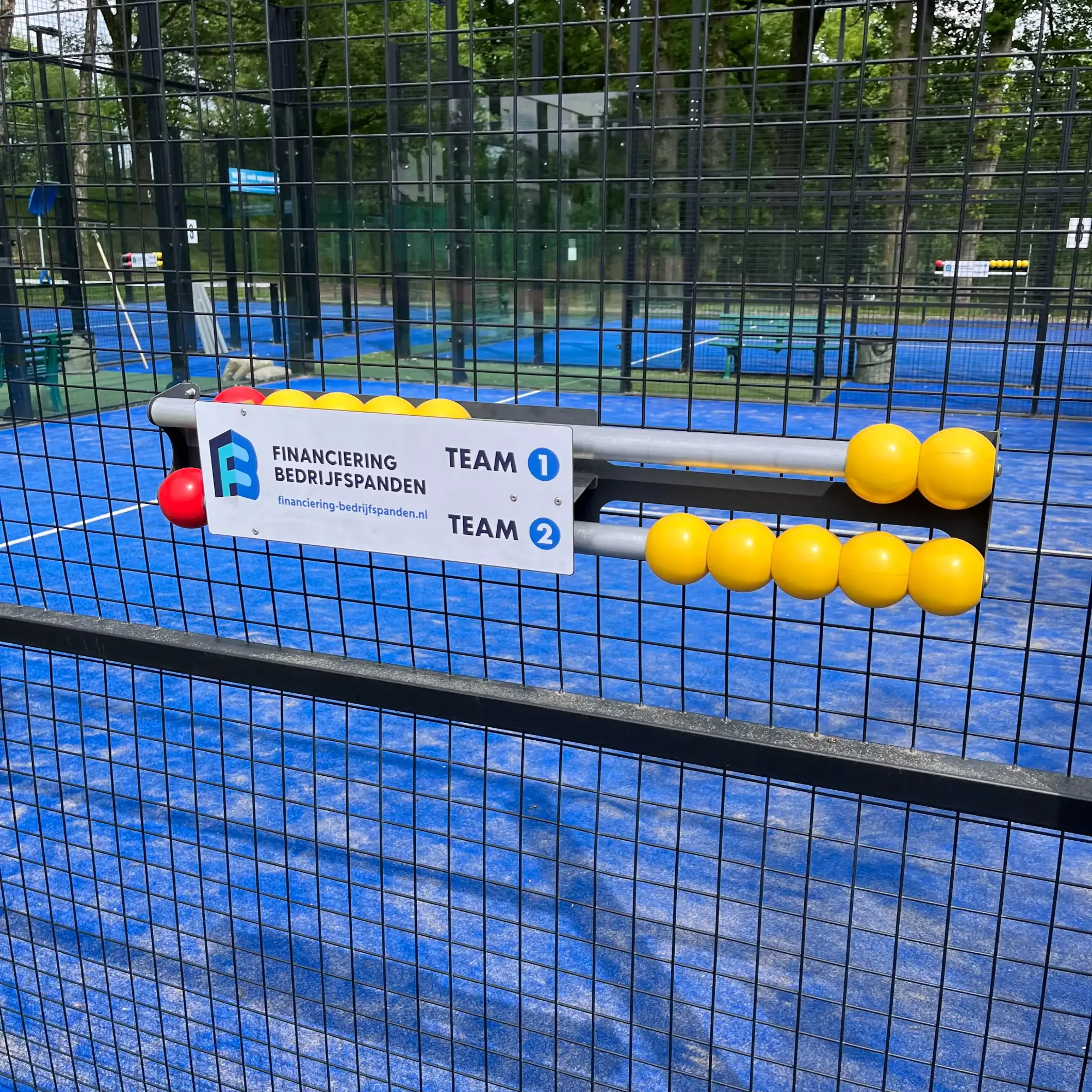 afbeelding van een padel score bord bij padel lessen